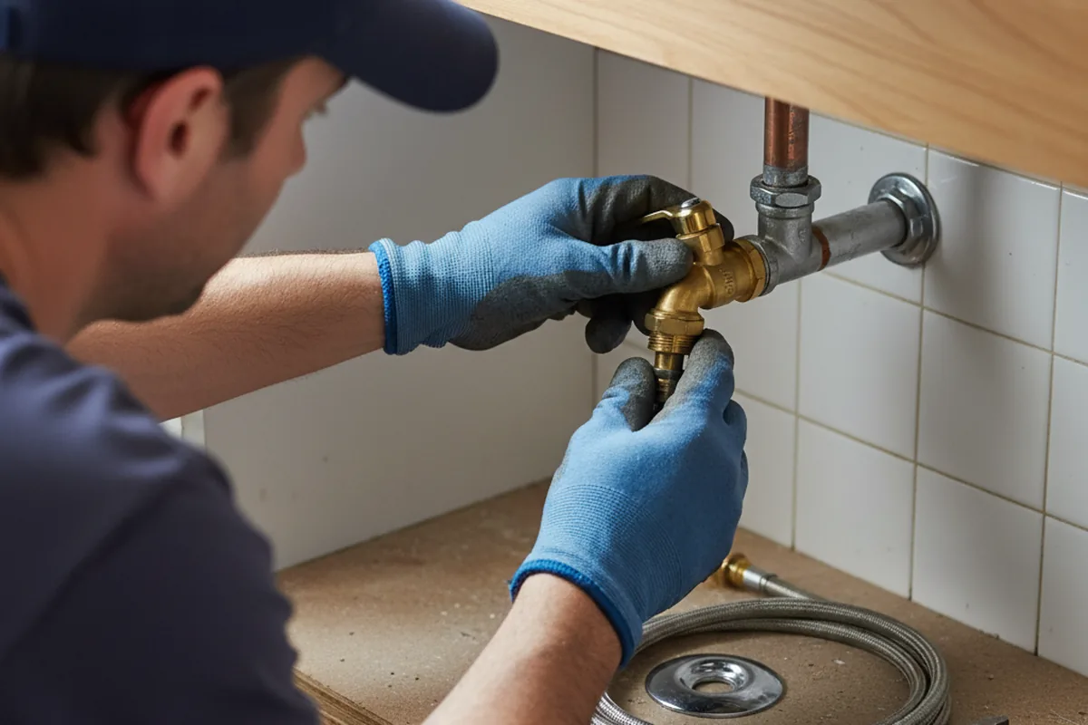 Shutoff valve and fitting work during Emergency Plumbing in Ohatchee